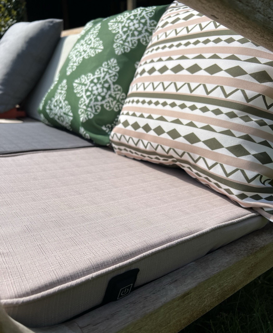 Warmpi verwarmd outdoor zitkussen - Taupe