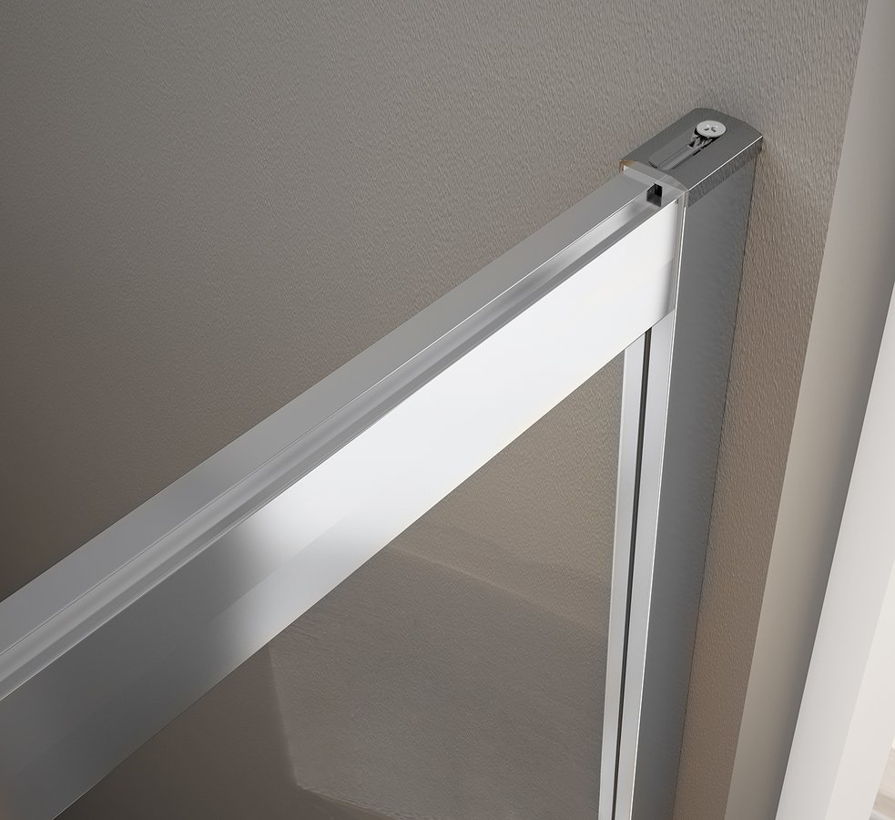 Bruckner Borg vierkante douchecabine 80x80x195cm chroom