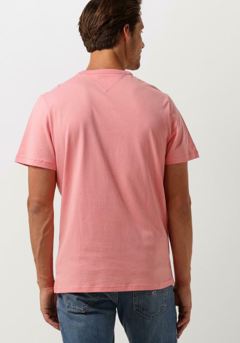 TOMMY JEANS roze tommy jeans t-shirt tjm slim rib detail tee