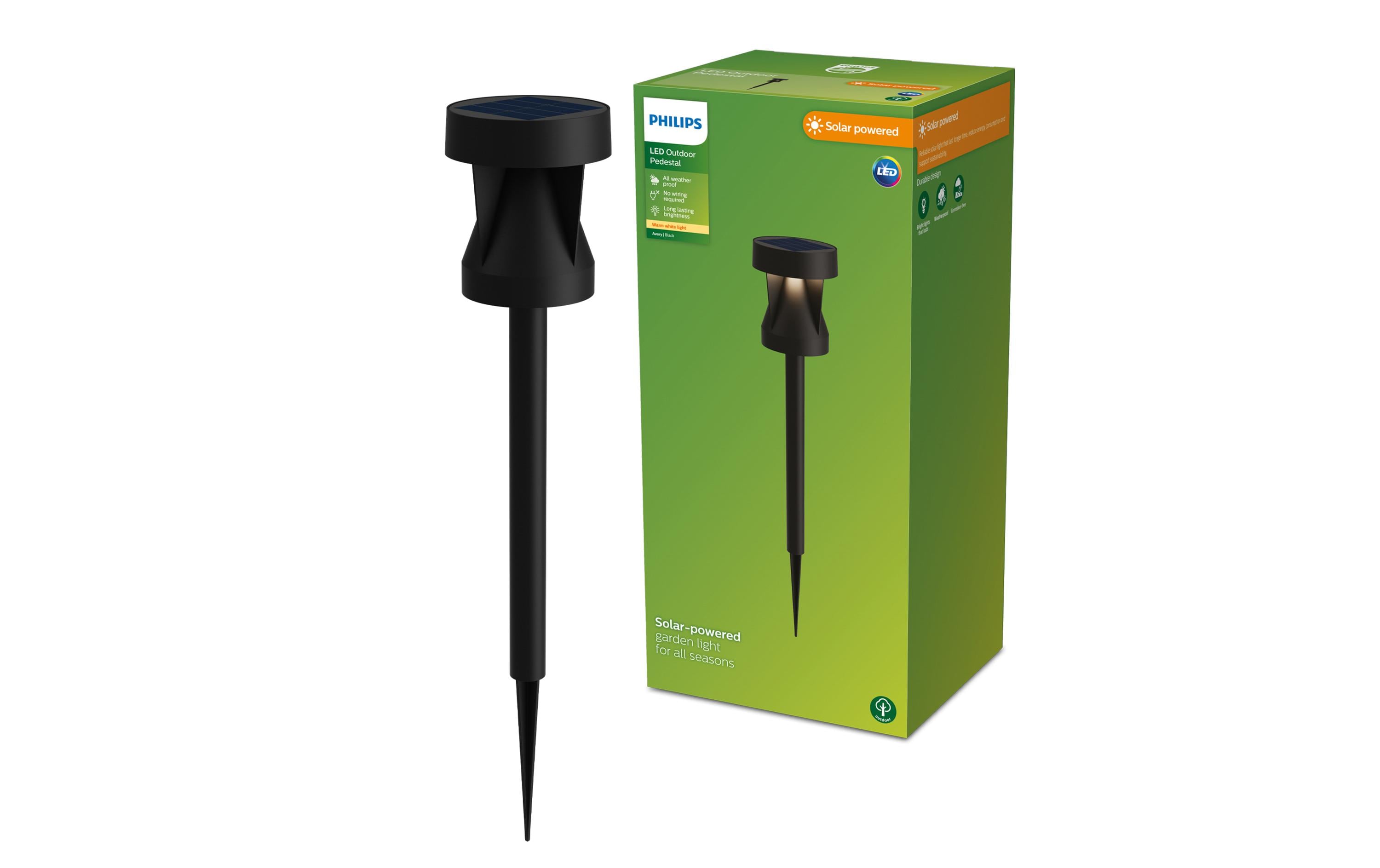 Avery Spiess Solar 1.8W 2700KPhilips 8720169386877 Aussenbeleuchtung Aussensockel-/Pfostenbeleuchtung Nicht austauschbare(s) Leuchtmittel LED