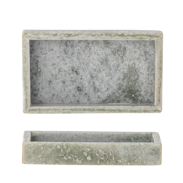 Bloomingville - Majsa Tablett, 15 x 2,5 x 10 cm, Travertin natur