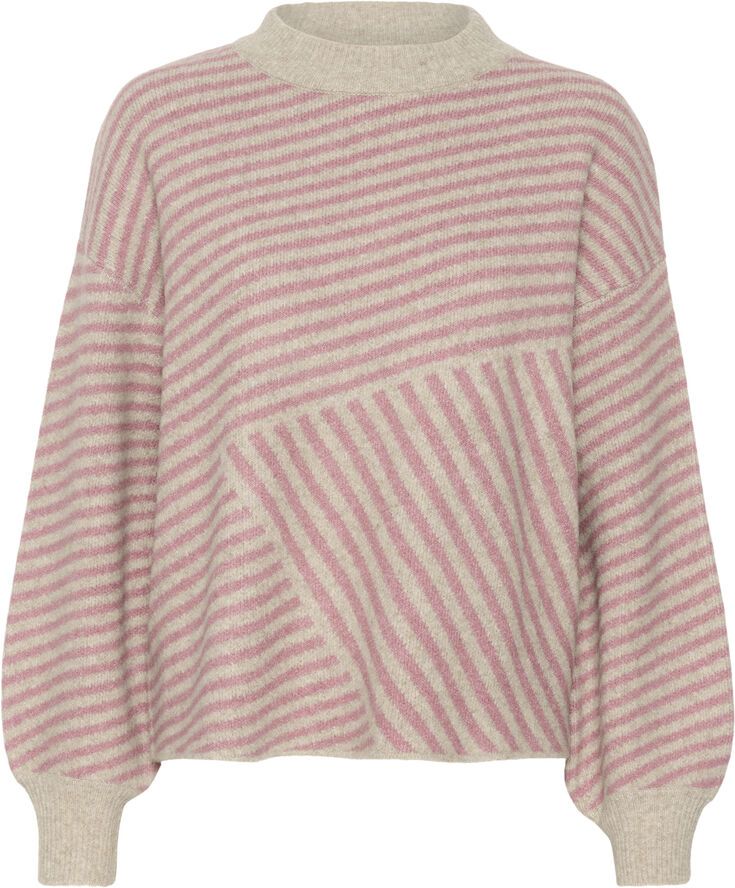 Kaffe KAverana Knit Pullover Feather gray mel. / rosa