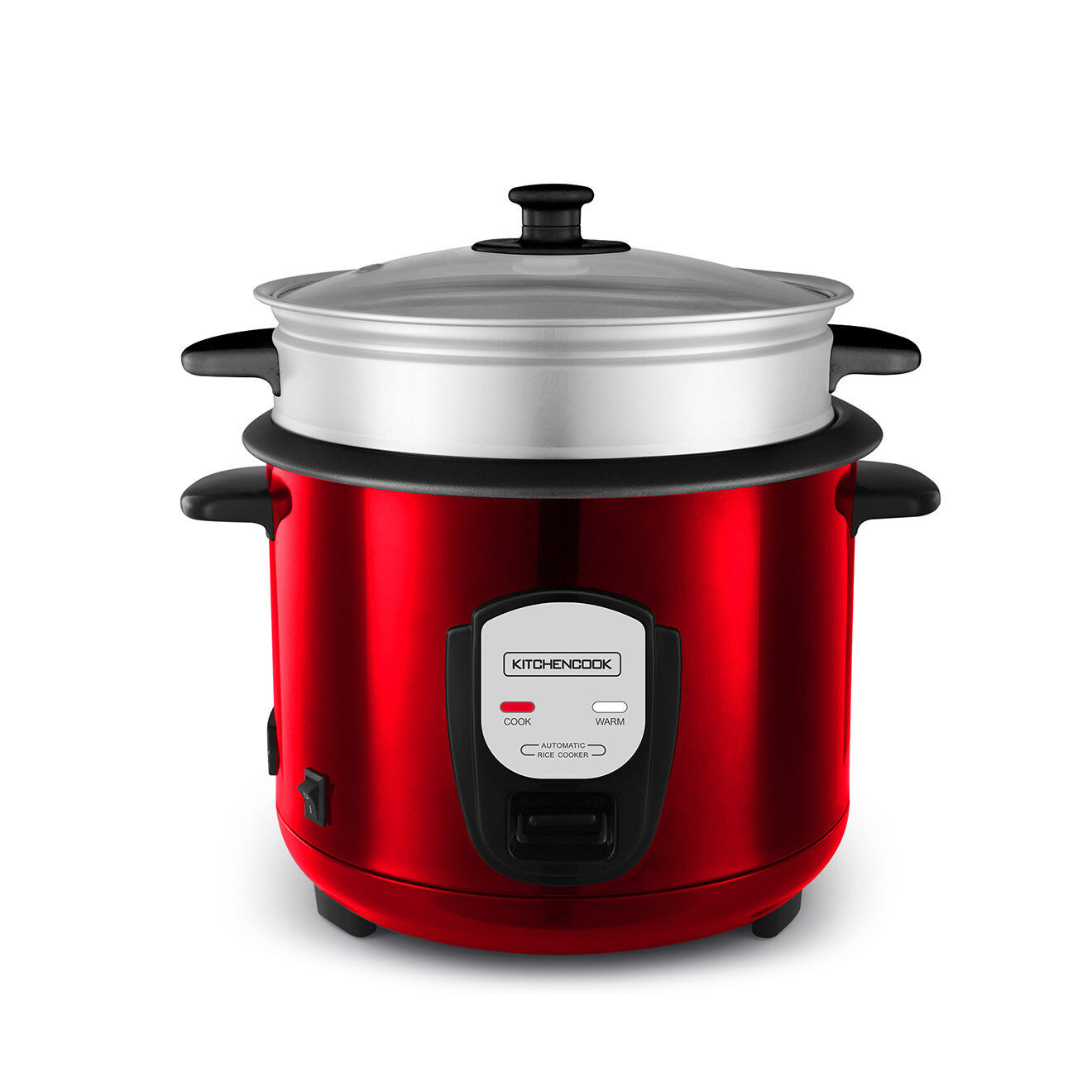 Kitchencook Cuiseur à riz 1.8l avec panier vapeur japan rouge