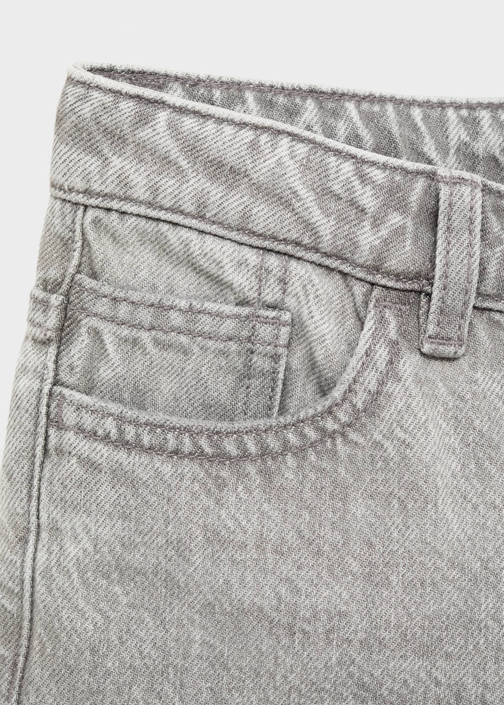 Mango Kids straight leg jeans lichtgrijs