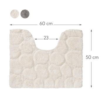 Sealskin WC mat Pebbles 50x60 cm Ivoor