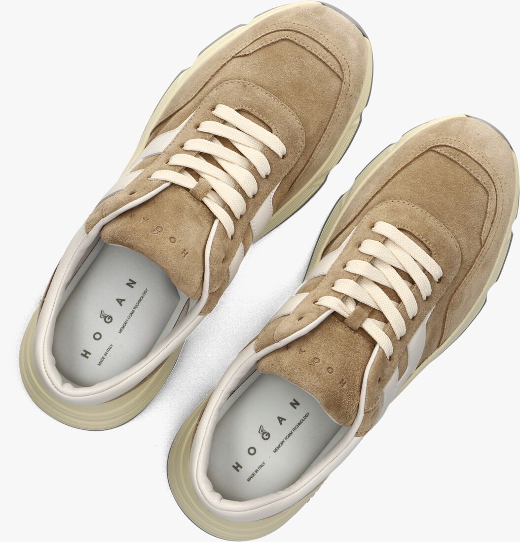 beige hogan lage sneakers hyperlight allacciato h