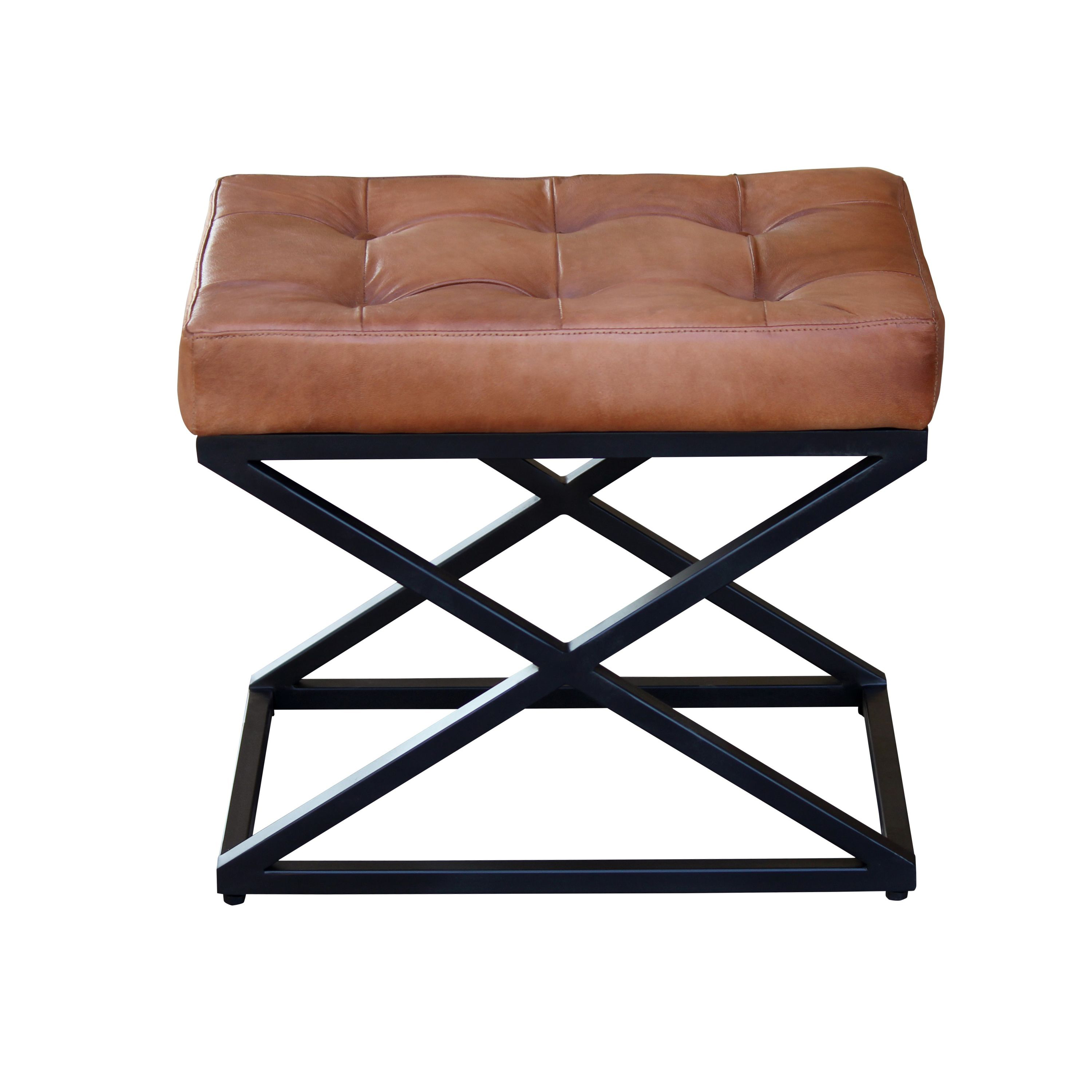 Hocker Leder Vintage DENISE