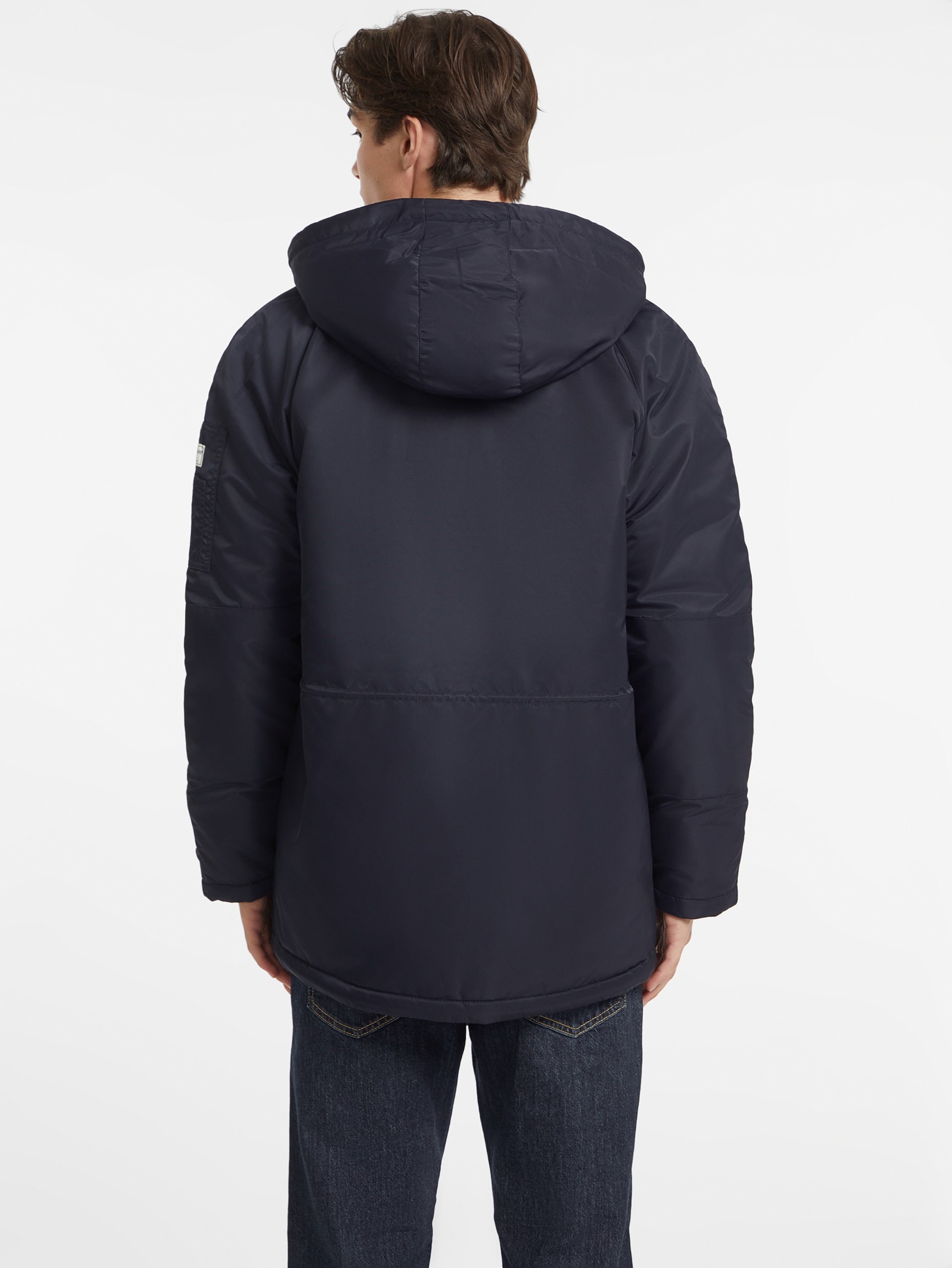 Parka de nylon com capuz