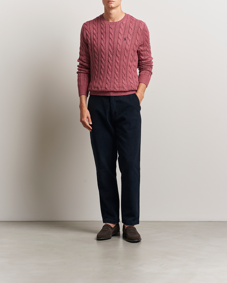 Polo Ralph Lauren Cotton Cable Pullover Prune Juice