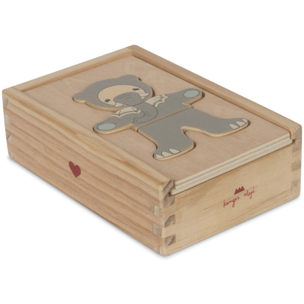 Køb Konges Sløjd Multi Wooden Bamse Dress Up Animals Fsc