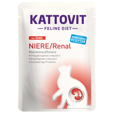 Kattovit Katzenfutter Niere/Renal Rind 24x85g