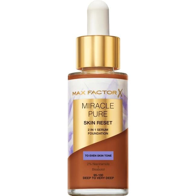 Max Factor Miracle Pure Serum Foundation 95-100 Deep To Very Deep 30 ML