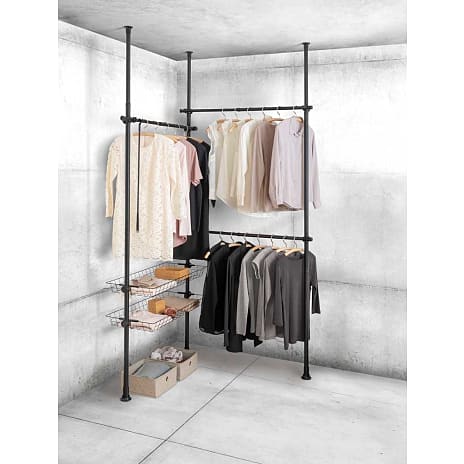 Wenko Herkules duo garderobestativ - sort