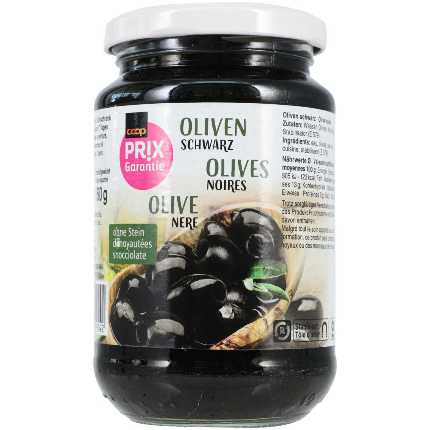 Prix Garantie Oliven schwarz ohne Stein