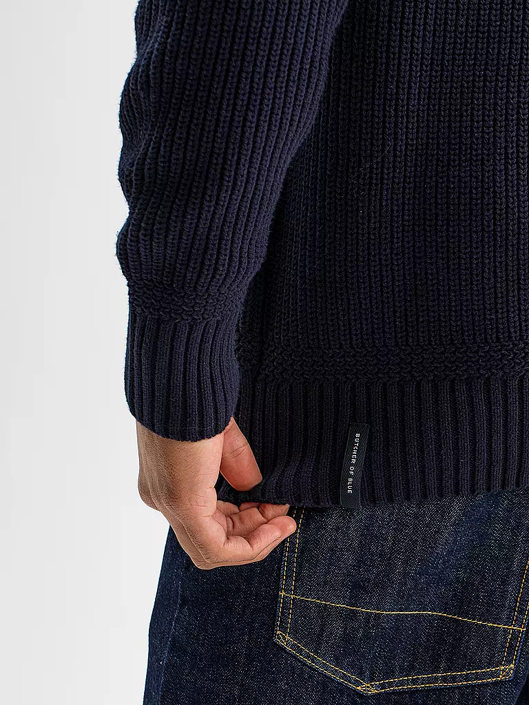 BUTCHER OF BLUE Troyer Pullover OVERLAND blau