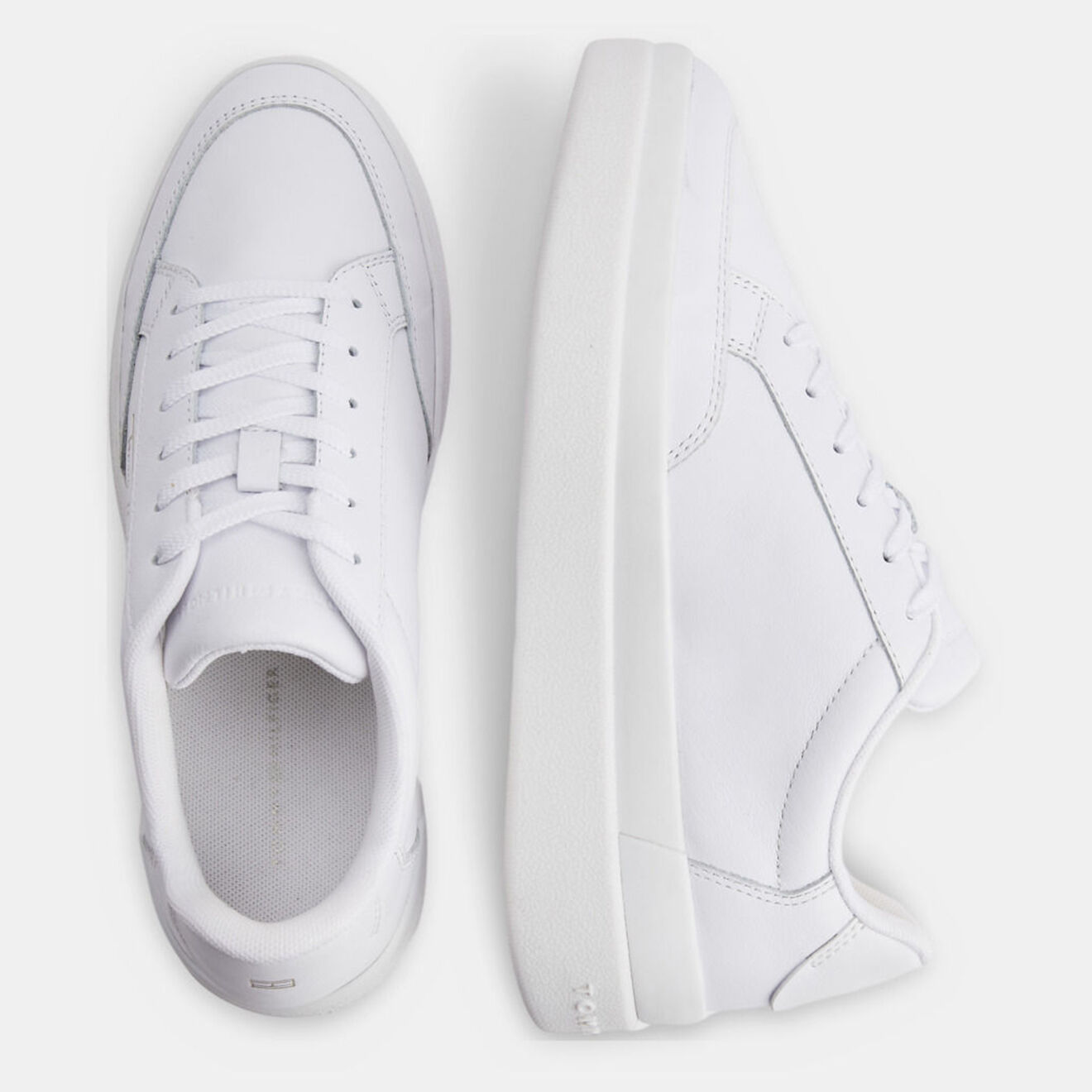 Tommy Hilfiger Baskets en Cuir Signature blanches