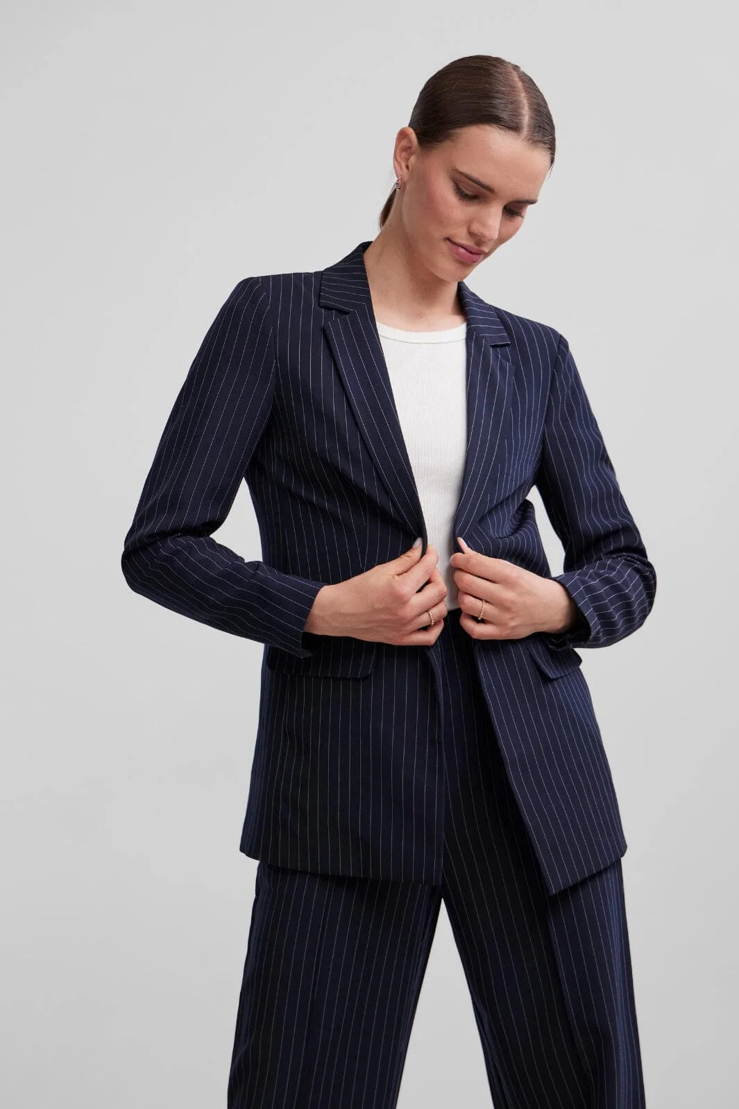 Pieces Pcbossy Ls Loose Striped Blazer Noos