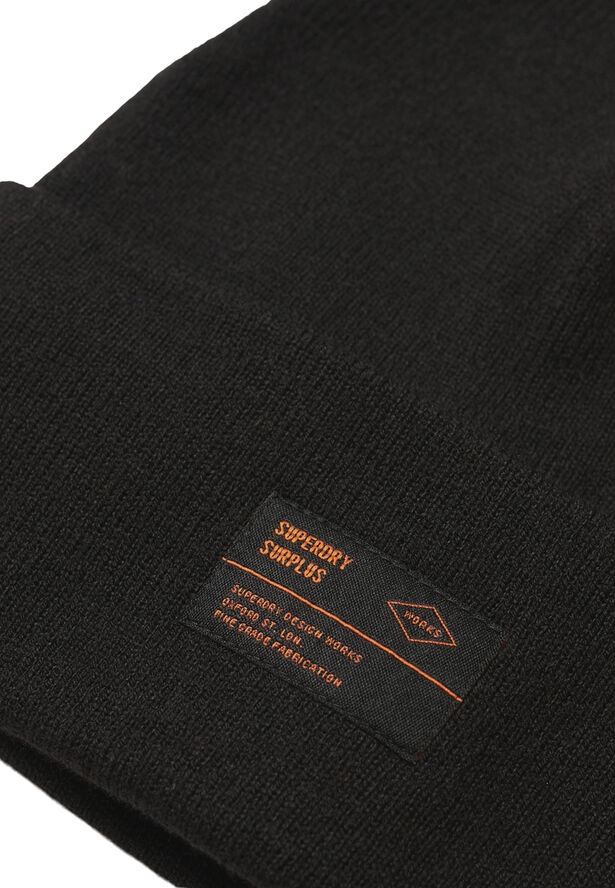 Superdry SURPLUS KNITTED BEANIE HAT Black