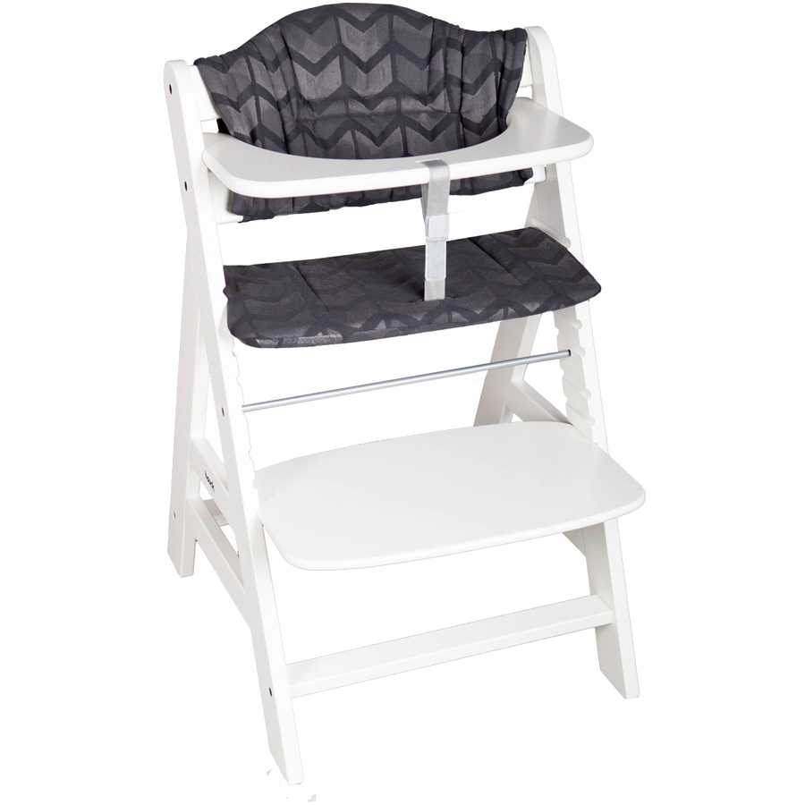Hoppediz Kinderstuhlpolster Hochstuhl Sitzkissen Set 2-teilig für Hauck Alpha Amsterdam black