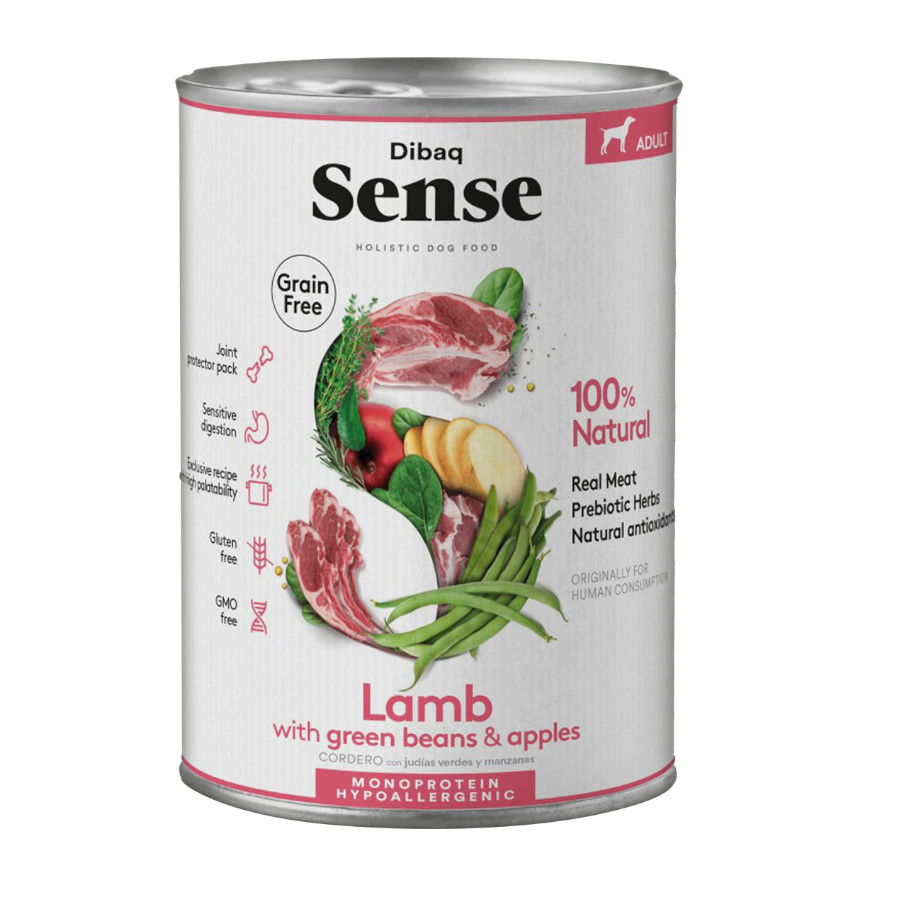 Dibaq Adult Sense Ração Úmida de Cordeiro Sem Grãos para Cães