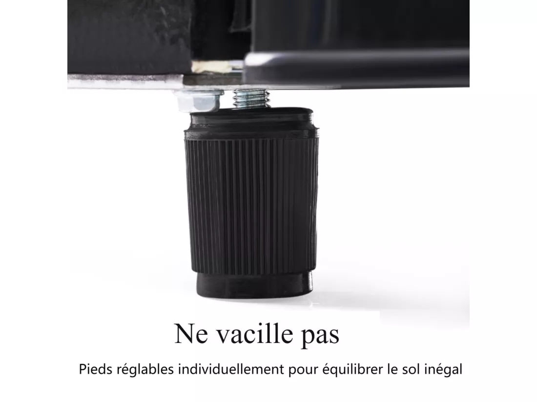 Réfrigérateur à double porte avec pieds réglables et roulettes - 72L - 120kWh/an - Faible niveau sonore de 39 dB - Classe E - 45x46x91cm