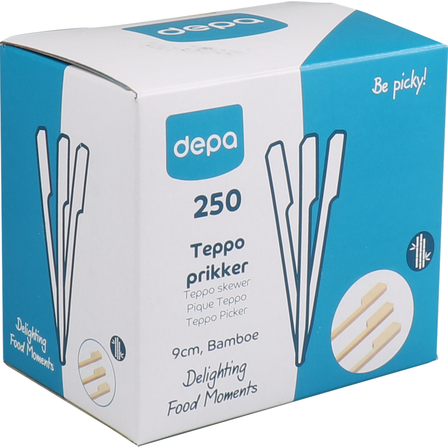 Depa Prikker, Teppo Skewer, Bamboe, 90mm, naturel