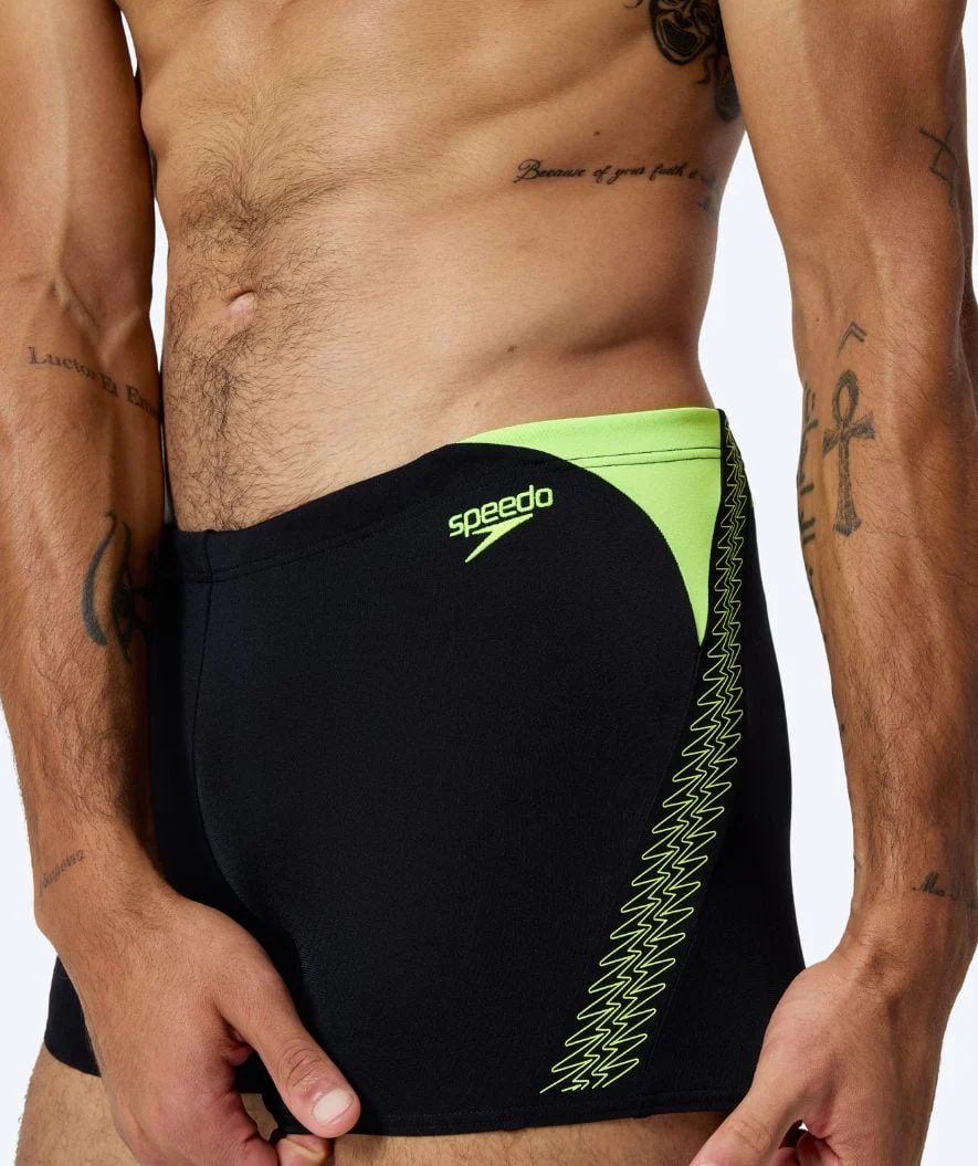 Speedo aquashorts til mænd - Hyperboom Splice - Sort/gul