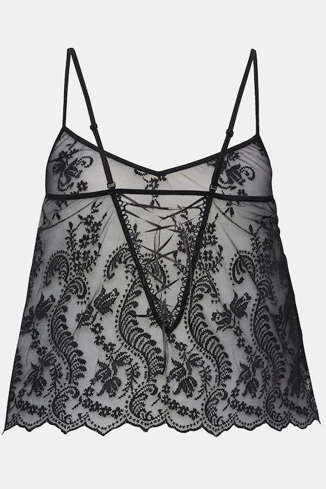 2-tlg. Set, Top & Shorts, Spitze