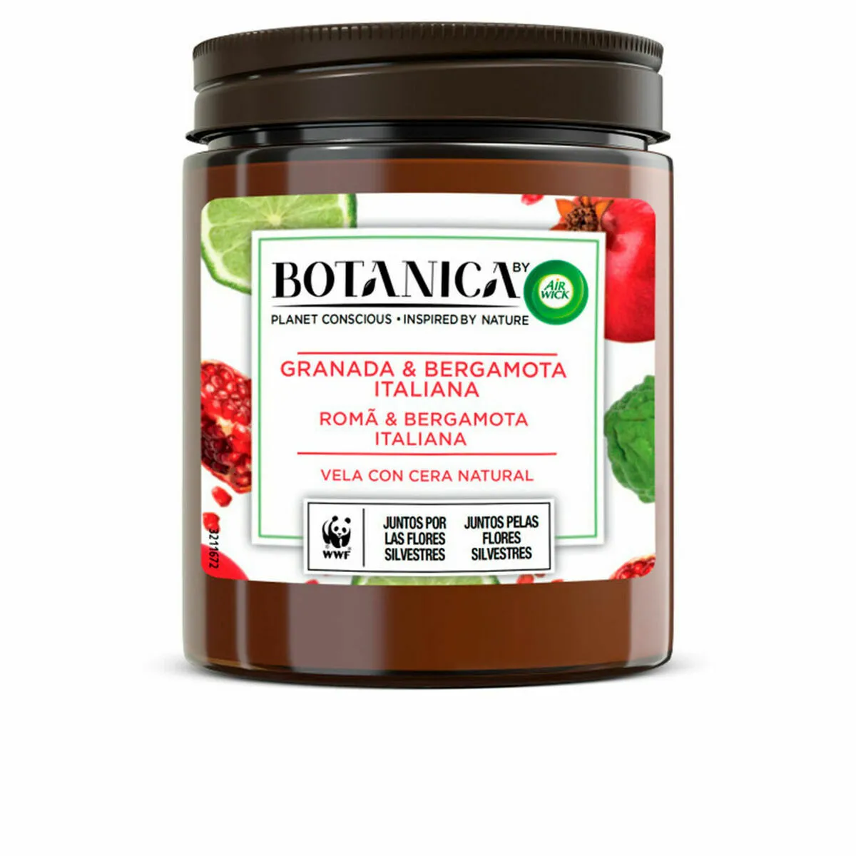 Air-Wick Bougie Parfumée Air Wick Botanica - Grenade Bergamotte