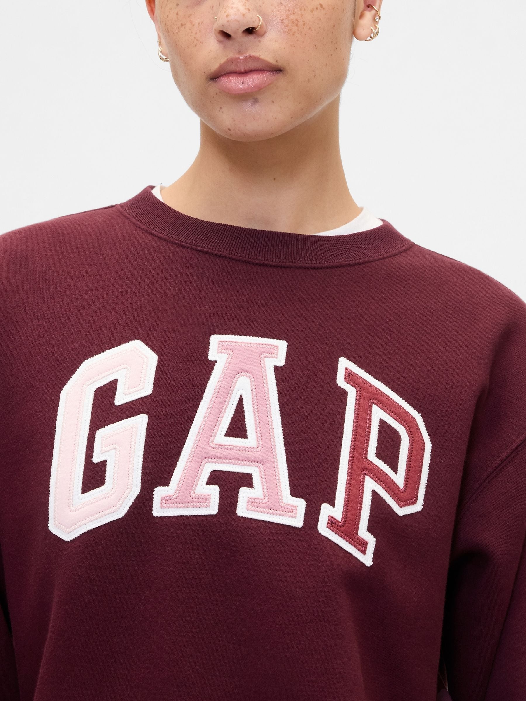 Rood - Gap - Relaxed sweatshirt met logo