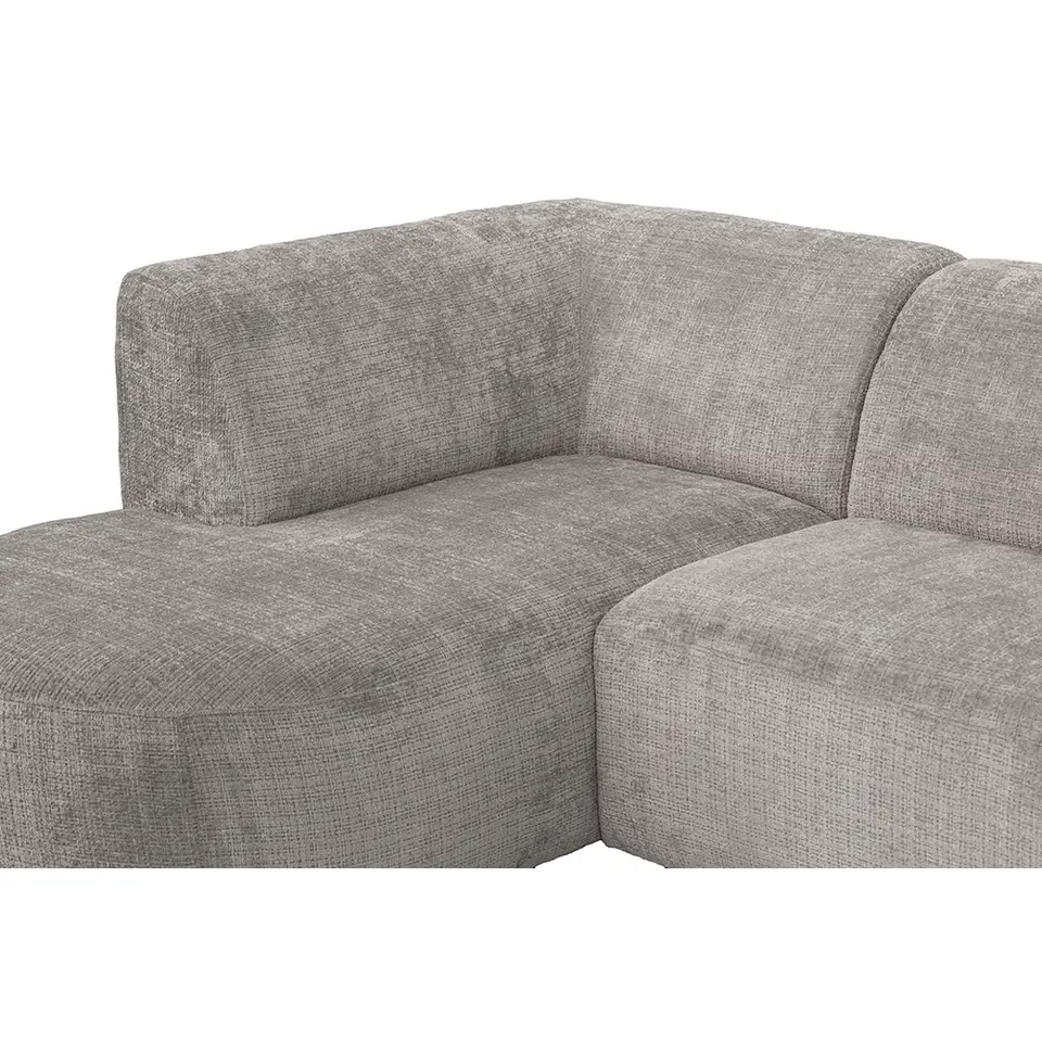 Hoekbank Luna links - stof Cremona - beige