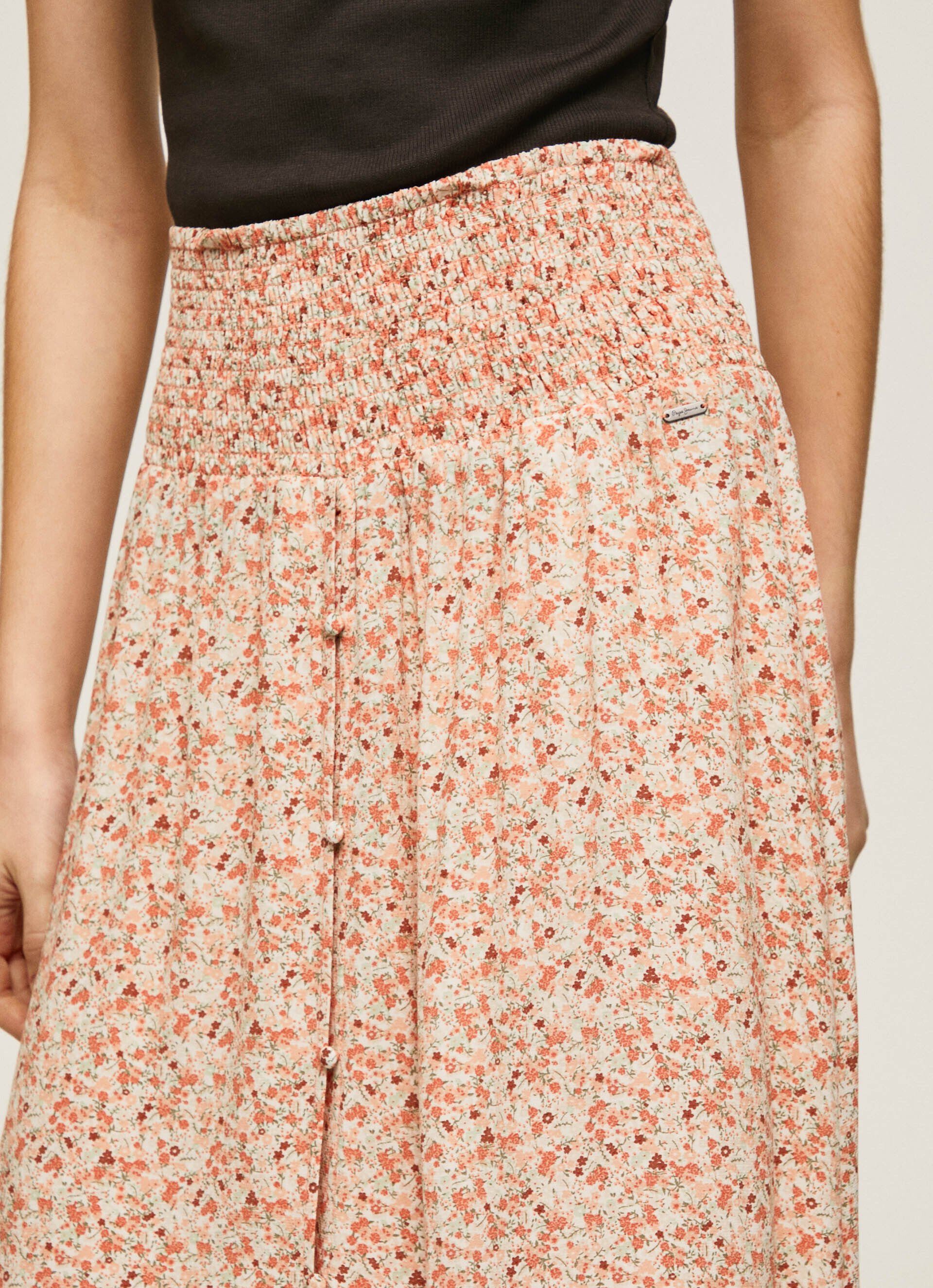 SAIA COM ESTAMPA FLORAL - multicolorida
