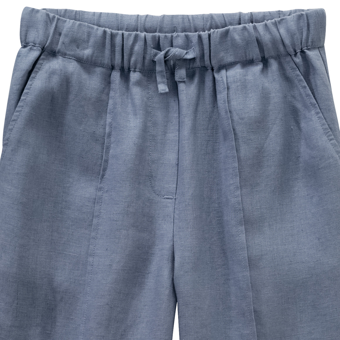 Jonas Nielsen Mädchen Leinen-Hose mit Tunnelzug blaugrau