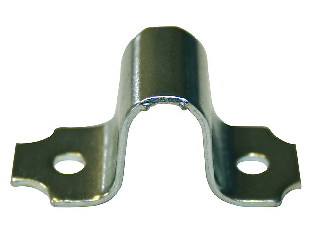 Gache pour pêne rond à visser ø16 mm - acier zingué blanc