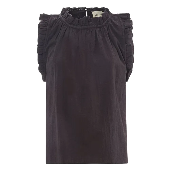 BELLEPIECE Top Inez Rayures Dobby | Gris foncé