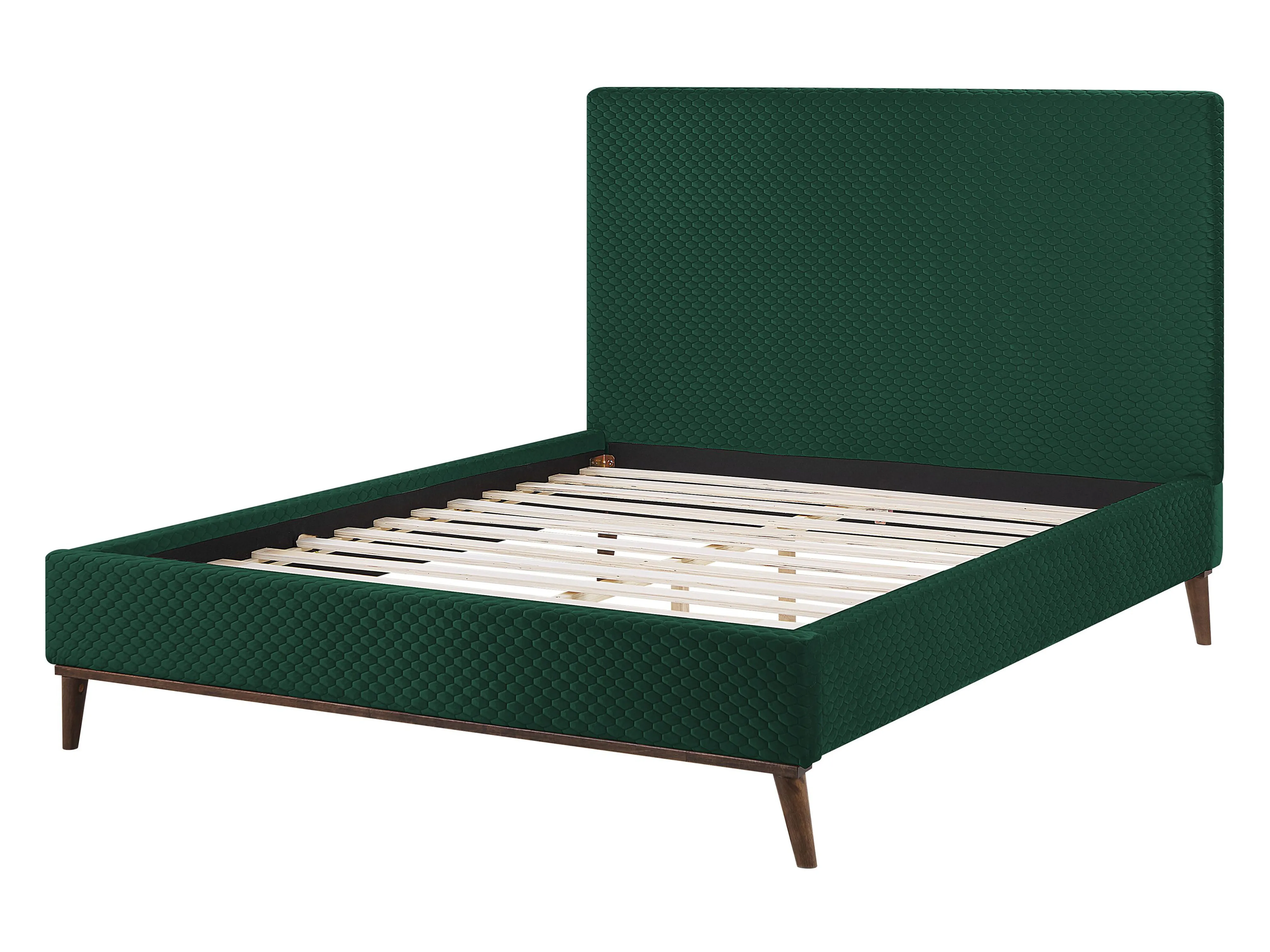 Bed Fluweel BAYONNE 140 x 200 cm Donkergroen