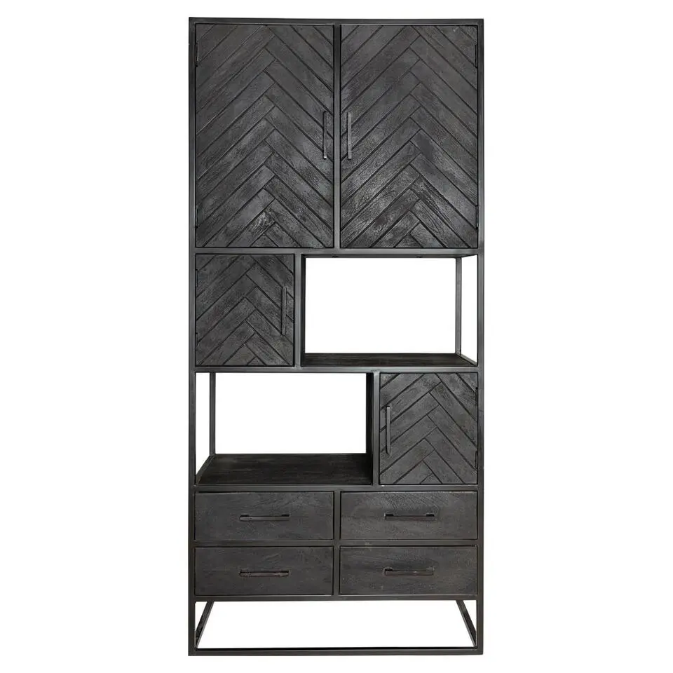 StarFurn - Vakkenkast New York - 90 cm - zwart