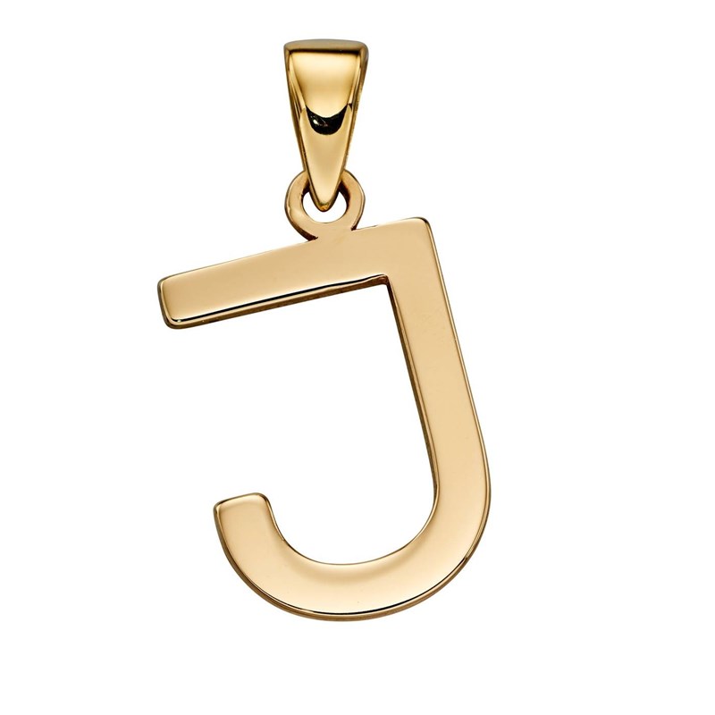 Collier lettre J en or 375/1000