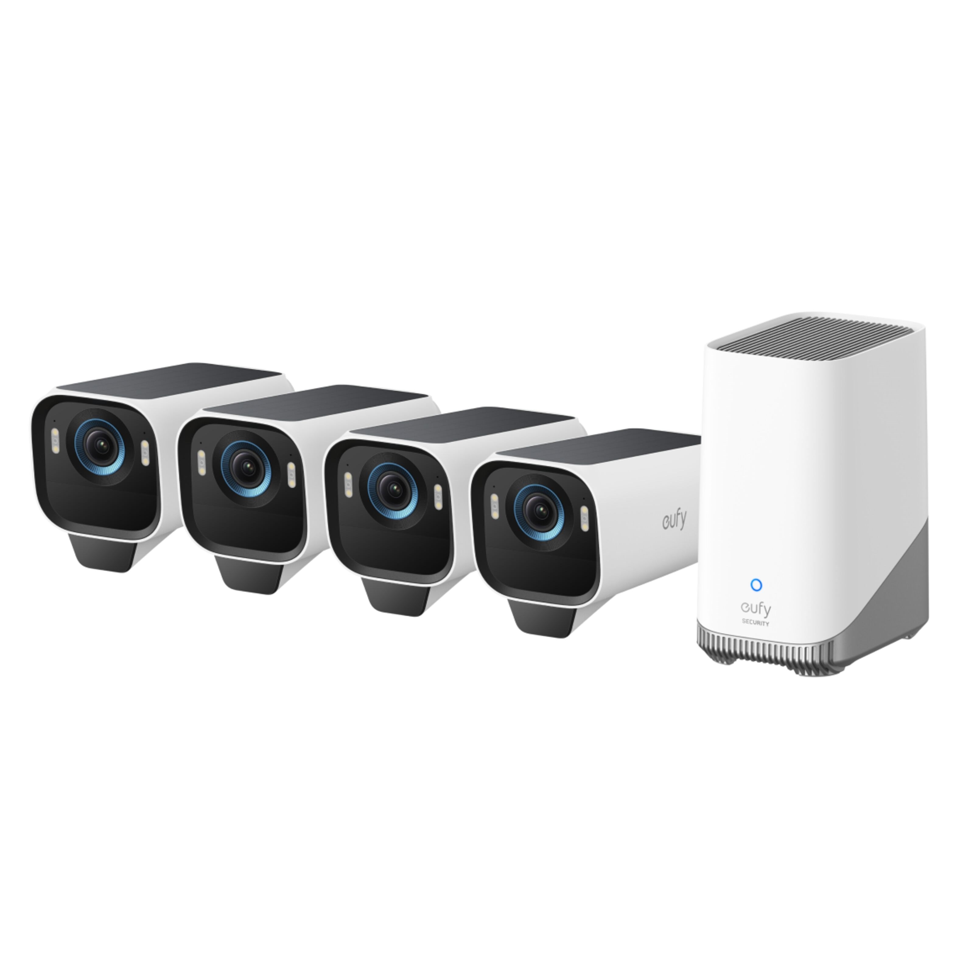Eufy EufyCam S3 Pro Sett med solpanel og 4 kameraer