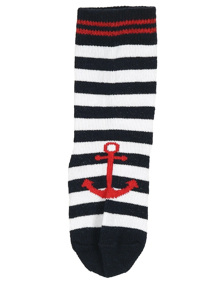 Socken ANKER 4er-Pack in weiß/dunkelblau