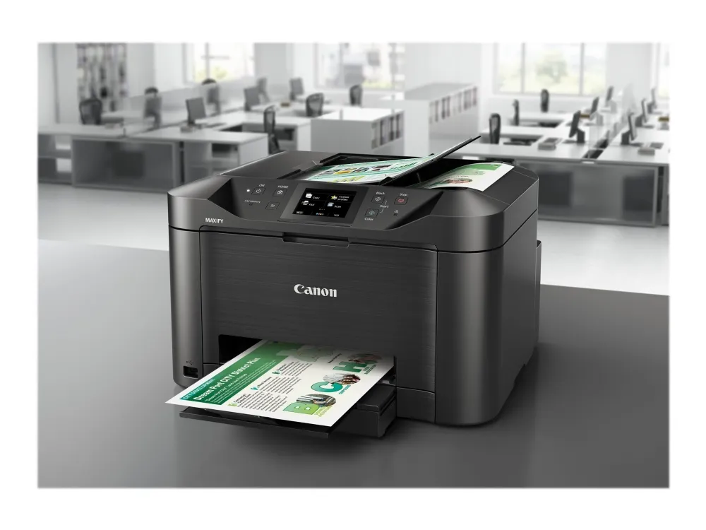 Canon MAXIFY MB5150 - Multifunktionsprinter - farve - blækprinter - A4 (210 x 297 mm), Legal (216 x 356 mm) (original) - A4/Legal (medie) - op til 22 spm (kopiering) - op til 24 ipm (udskriver) - 250 ark - 33.6 Kbps - LAN, Wi-Fi(n), USB vært, USB 2.0