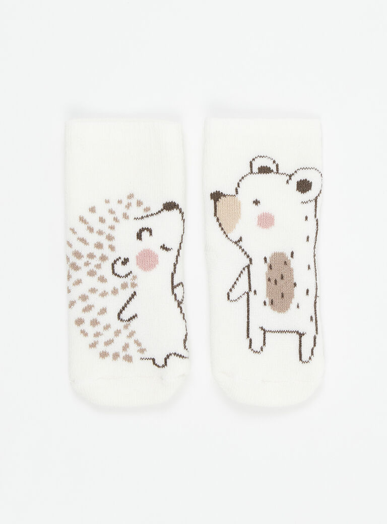 Chaussettes blanc cassé mixte