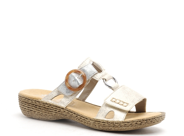 Rieker mules et sabots plats femme 658n4 beige