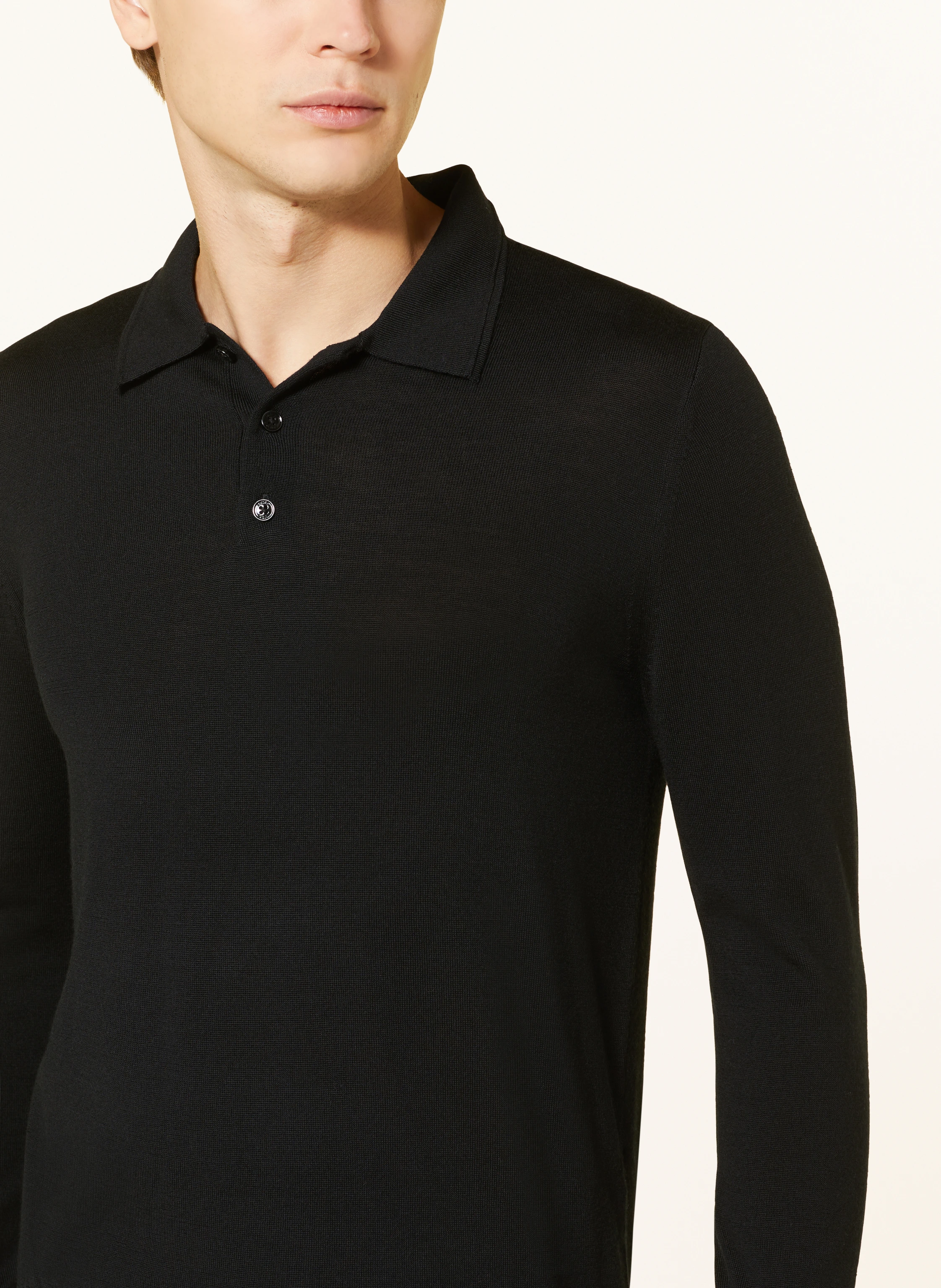 REISS Strick-Poloshirt TRAFFORD aus Merinowolle