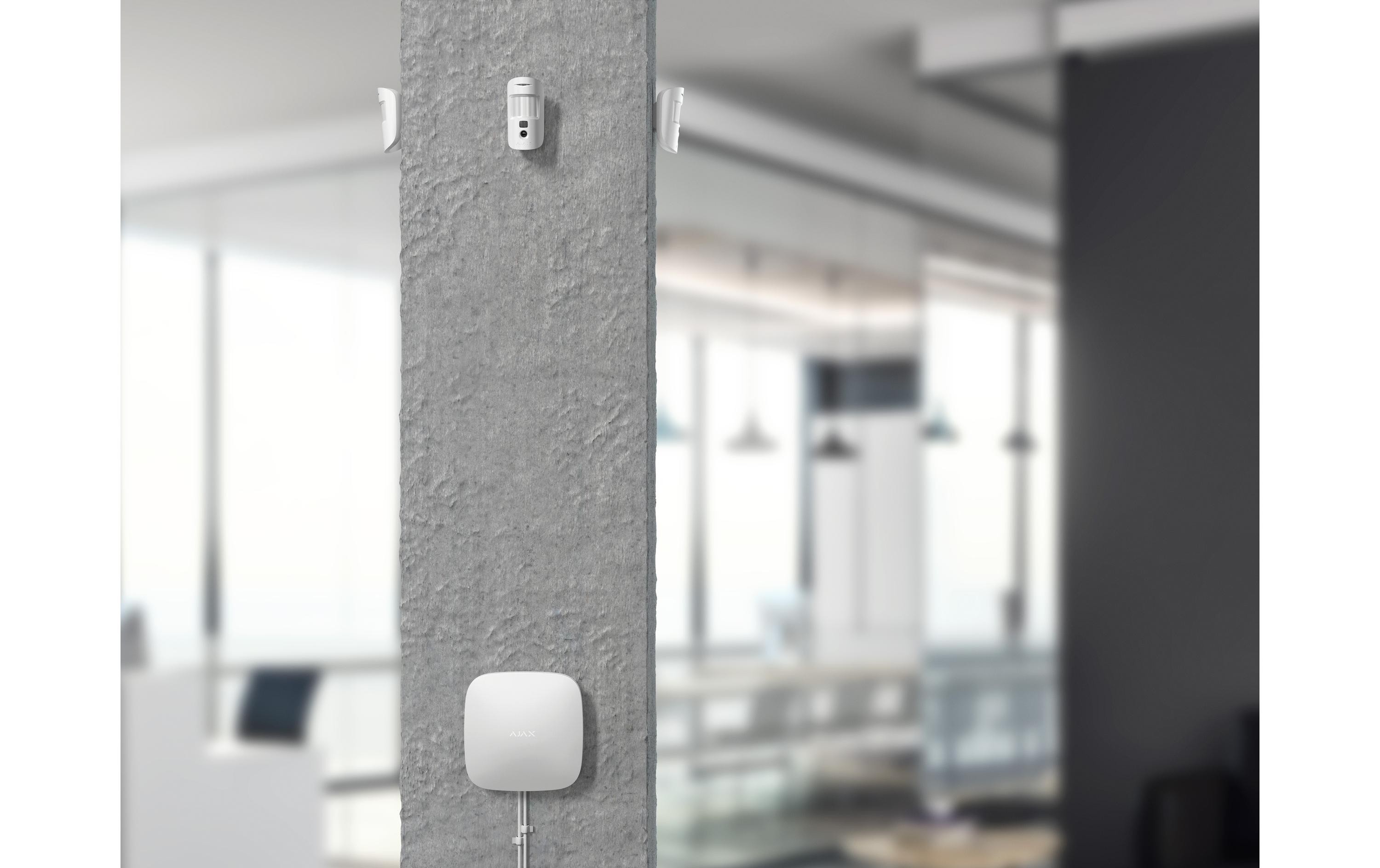Baseline Hub 2 Plus Jeweller Weiss<br>Kabellose Hub-Zentrale mit Fotoverifizierung