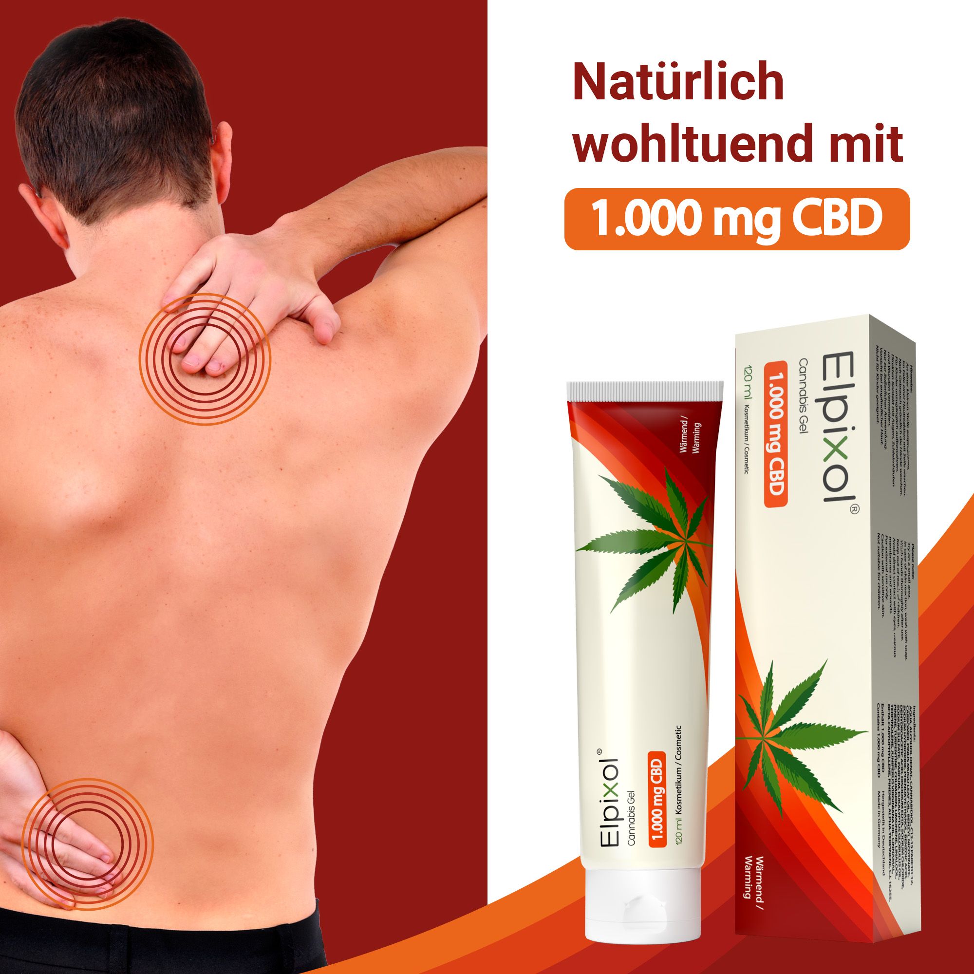 ELPIXOL® Cannabis Gel mit 1.000 mg CBD – Wärmesalbe