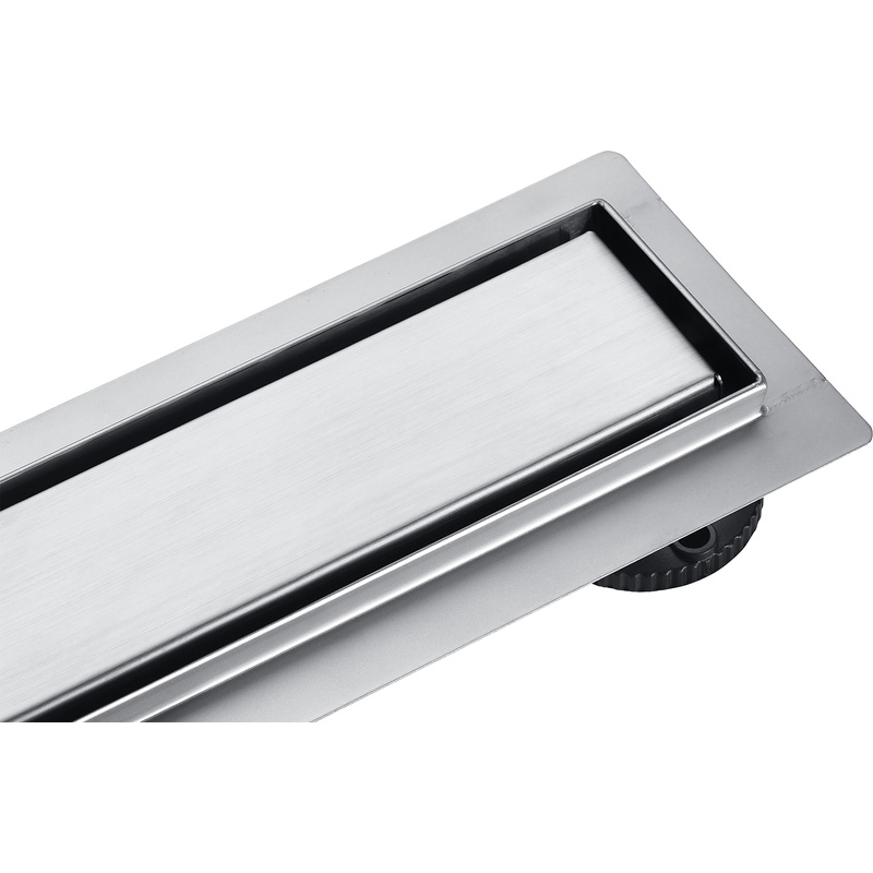 Dynamic Way douchegoot RVS met flens 800x70mm