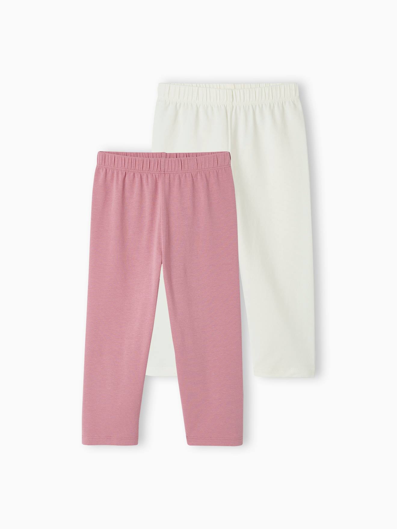 Conjunto de 2 leggings lilás de comprimento médio para meninas