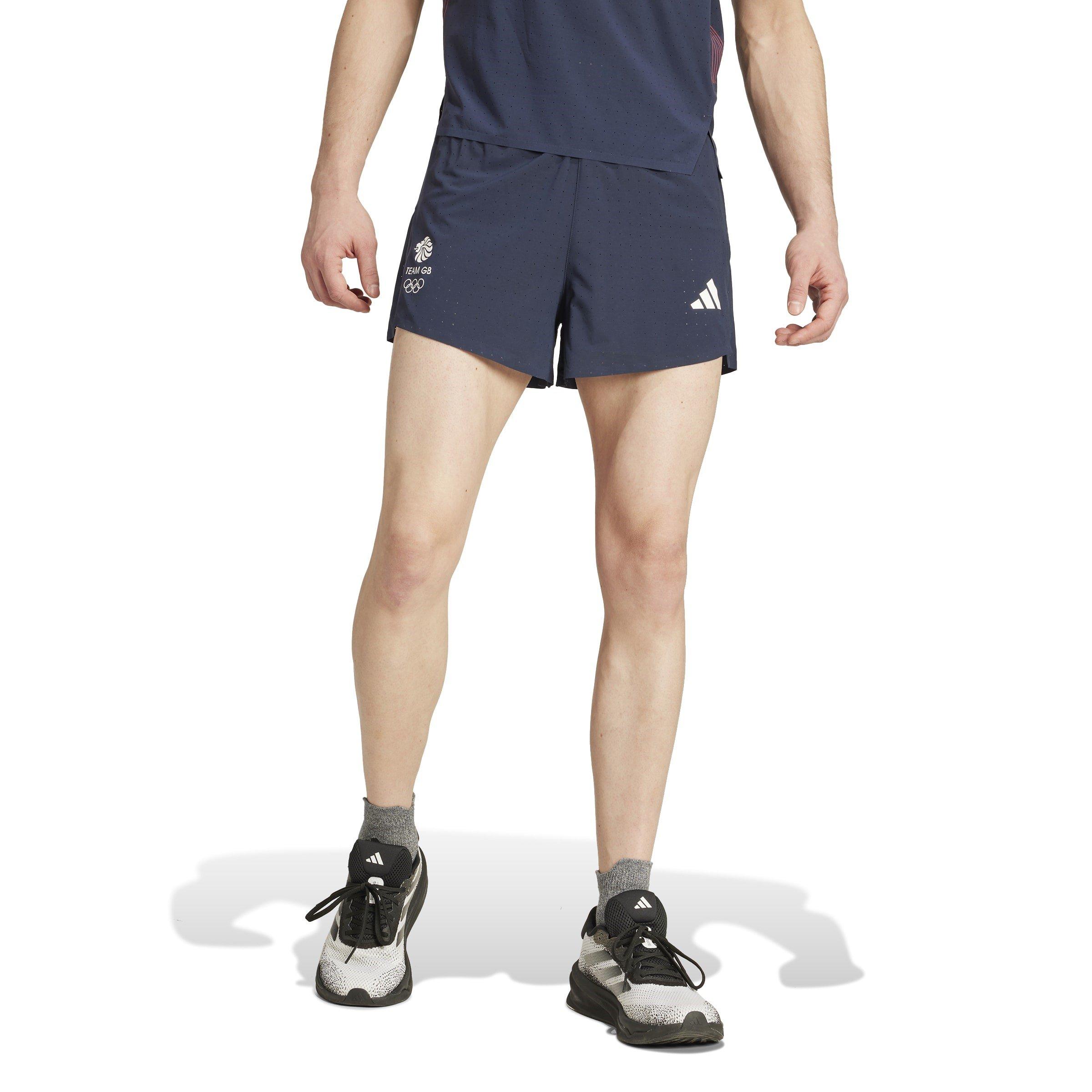 adidas Team GB adizero Running 3 inch Split Shorts Mens