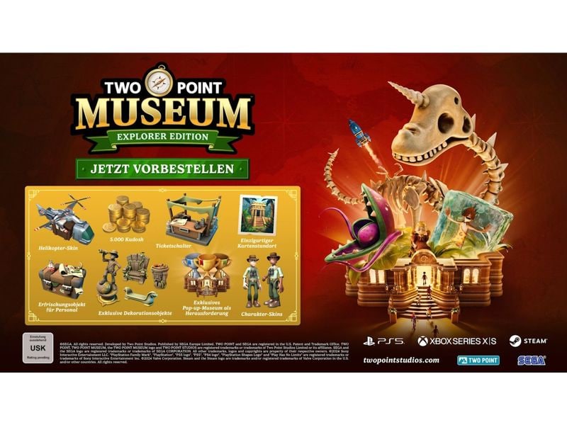 SEGA Two Point Museum – Explorer Edition Simulationsstrategiespiel für PlayStation 5